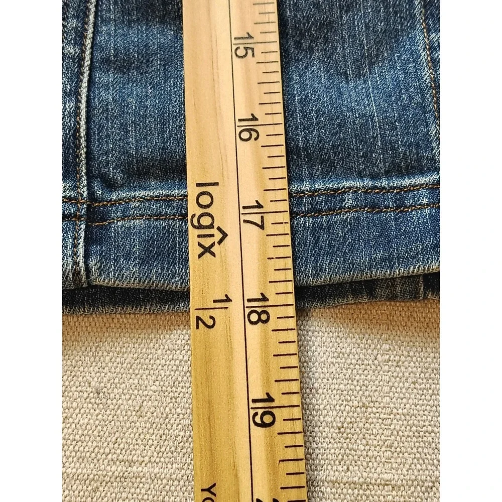 Jones New York‎ Signature Denim Mini Skirt Blue Jean Size 8 Medium Wash Pocketed
